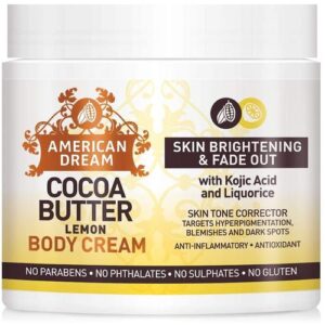 American Dream Cocoa Butter Lemon With Kojic Body Cream